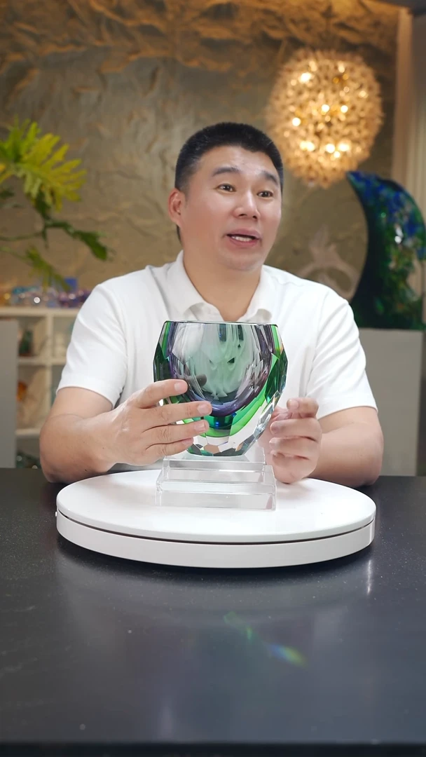 琉璃金红三色设计款花器