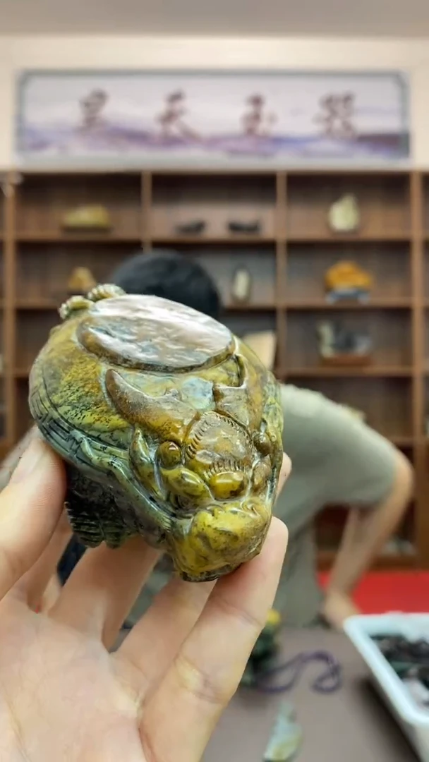 【闪购商品】岫岩河磨玉（透闪石质玉）手把未镶嵌龙龟手把