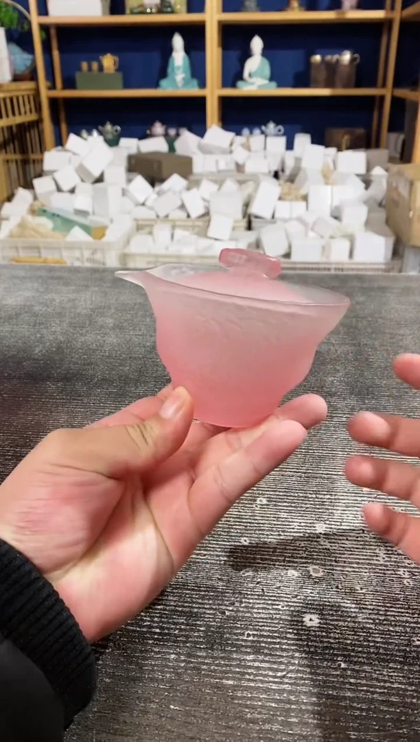 【闪购商品】其他粉色琉璃小盖碗