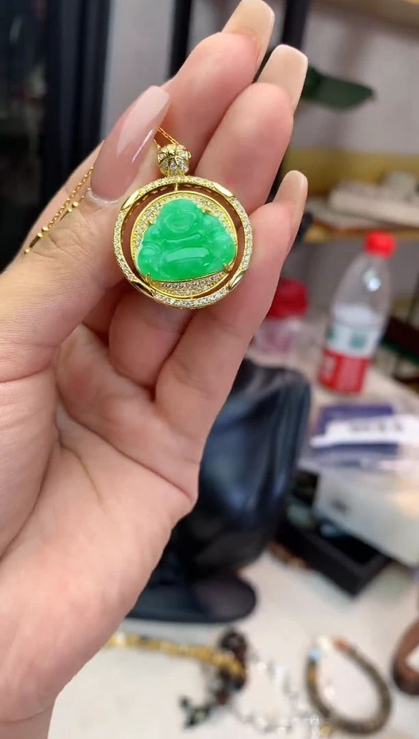翡翠银S925镶嵌吊坠(不含链)吊坠