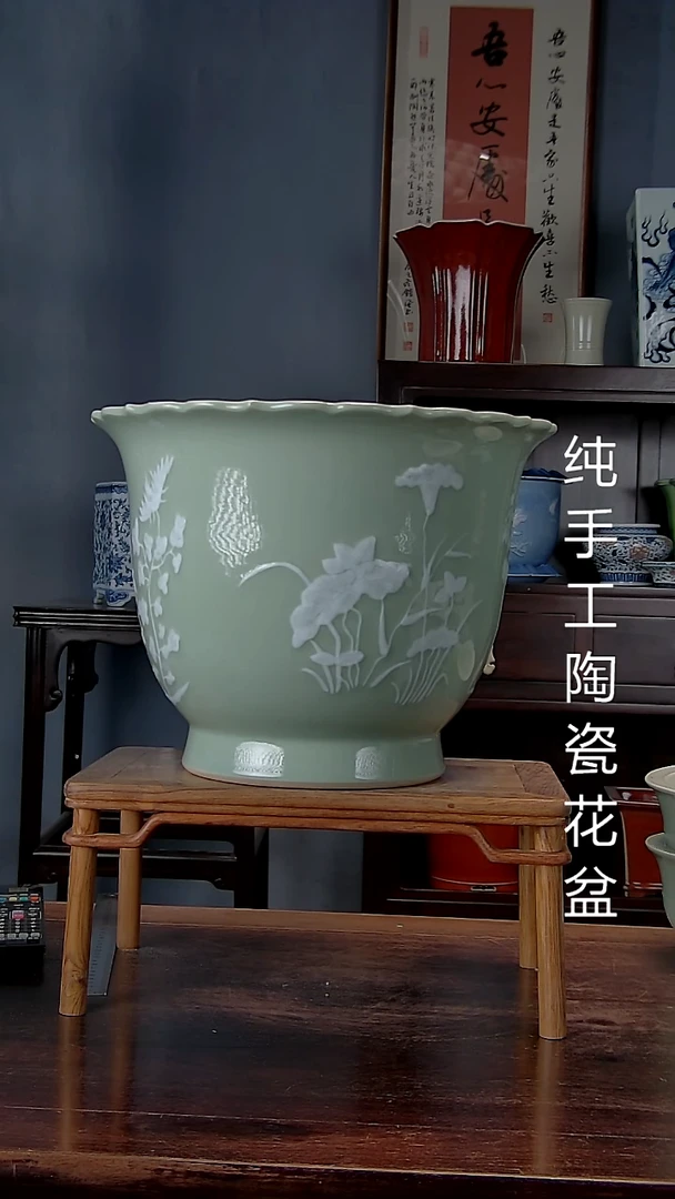景德镇陶瓷手工花盆