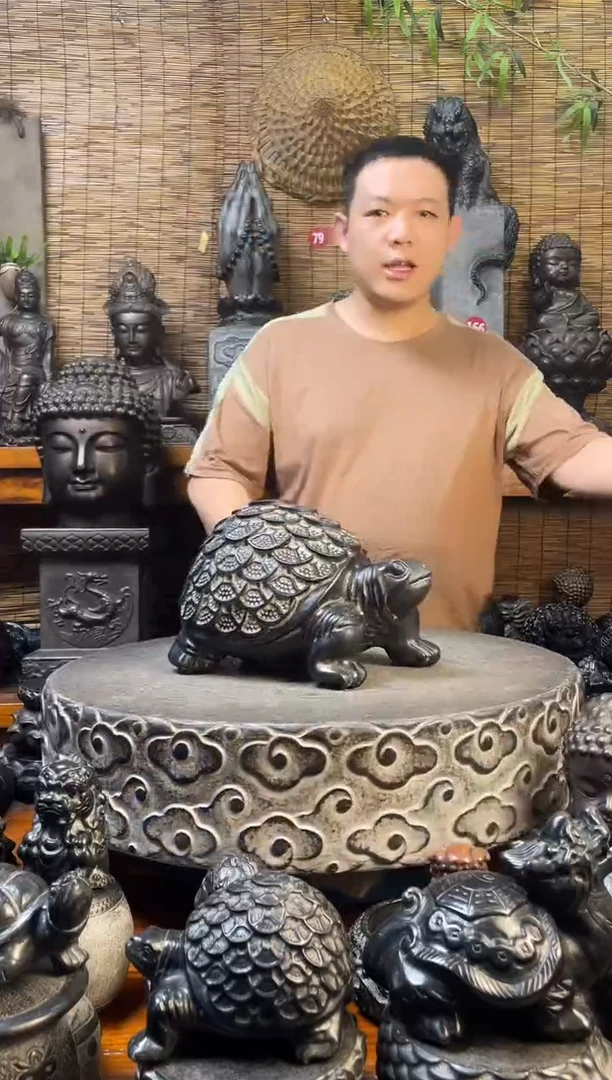 石材30金钱龟天然青石雕刻