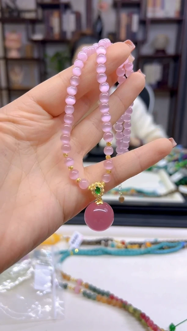 【闪购商品】碧玺猫眼颈饰未镶嵌X521