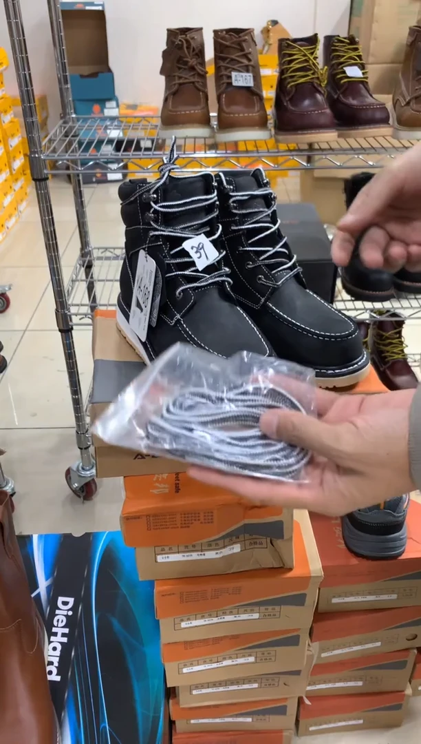 织物39码，168号，磨砂黑皮鞋码，875牛皮工装靴，默认微瑕