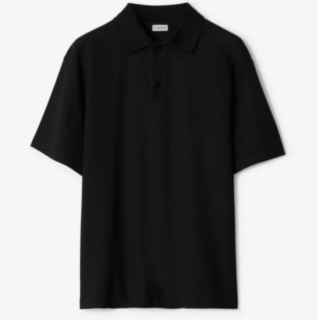 全新未使用 BURBERRY/博柏利 战马刺绣黑色短袖Polo MTS10771