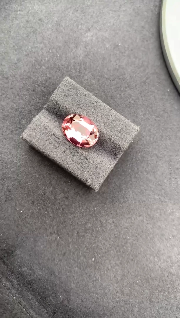 未镶嵌珠宝半成品碧玺4.3ct粉碧玺  AE  定制