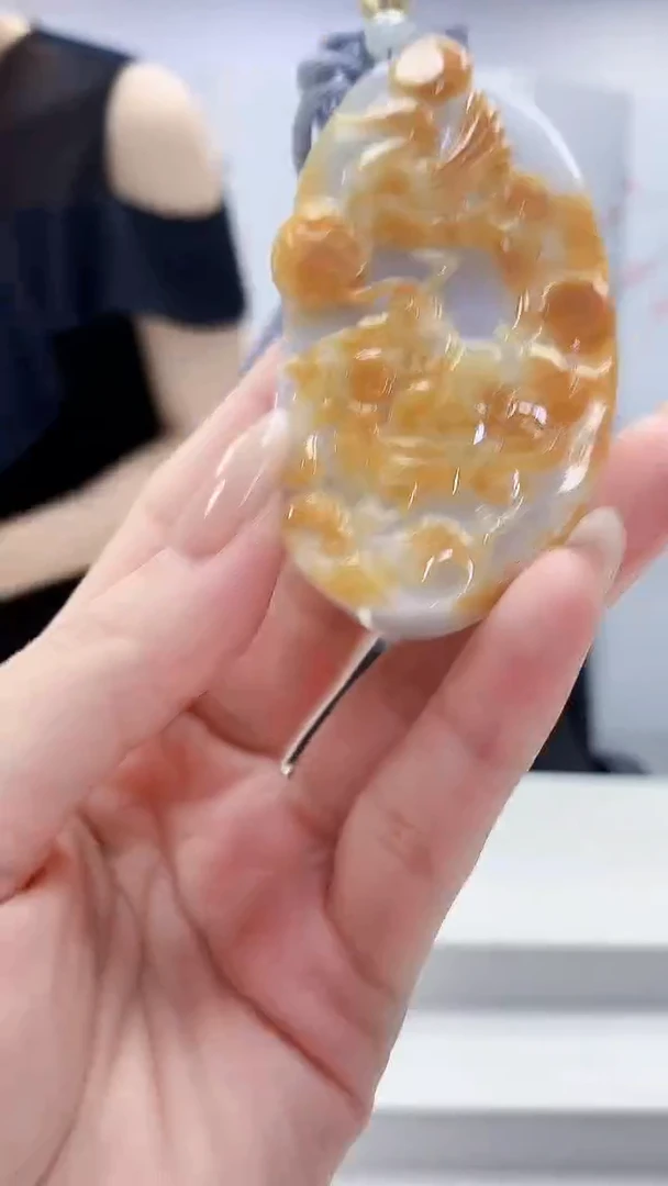 未镶嵌定制翡翠5160lr-毛货挂件168