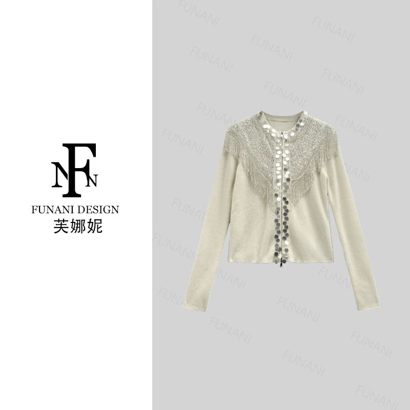 FNN【芙娜妮】2025新款优雅气质复古休闲衣服女上衣F2530017A