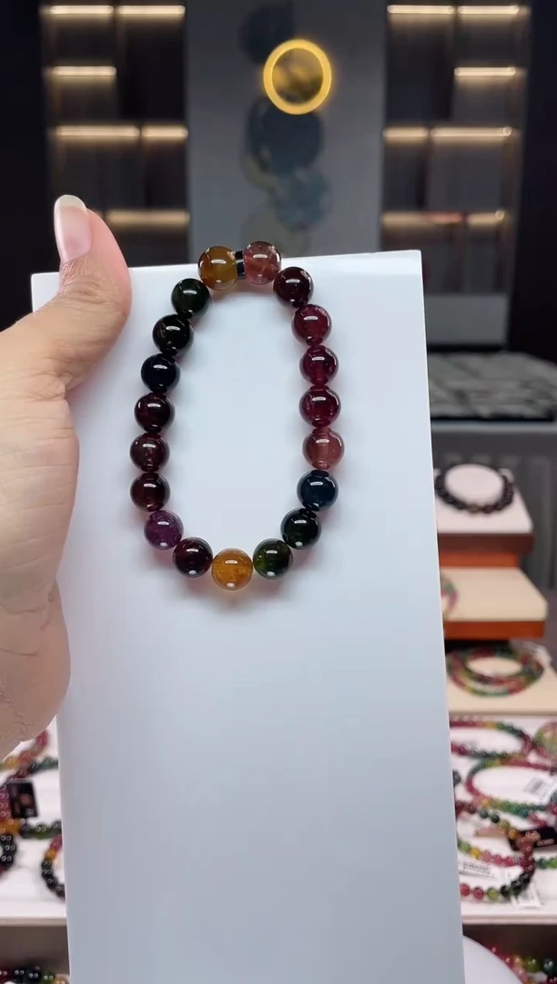 未镶嵌老矿碧玺单圈手串10mm+碧玺（多样性发一条）Q