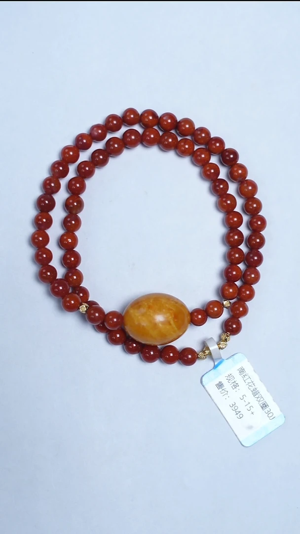 未镶嵌手链南红玛瑙南红花蜡双圈5-15mm