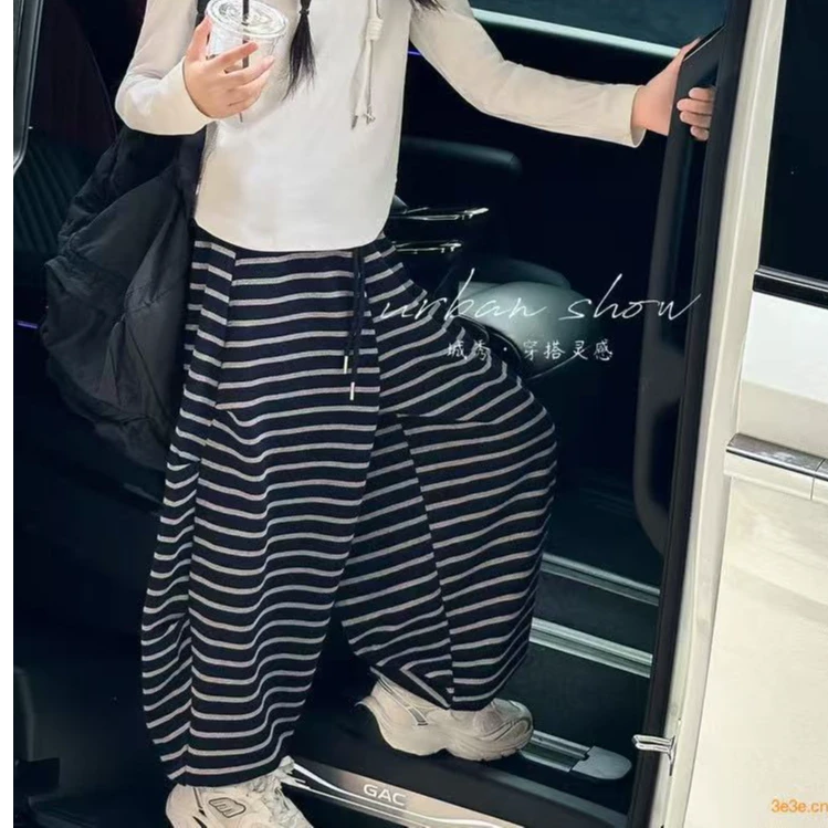 9570～高品质秋季女童条纹卫裤