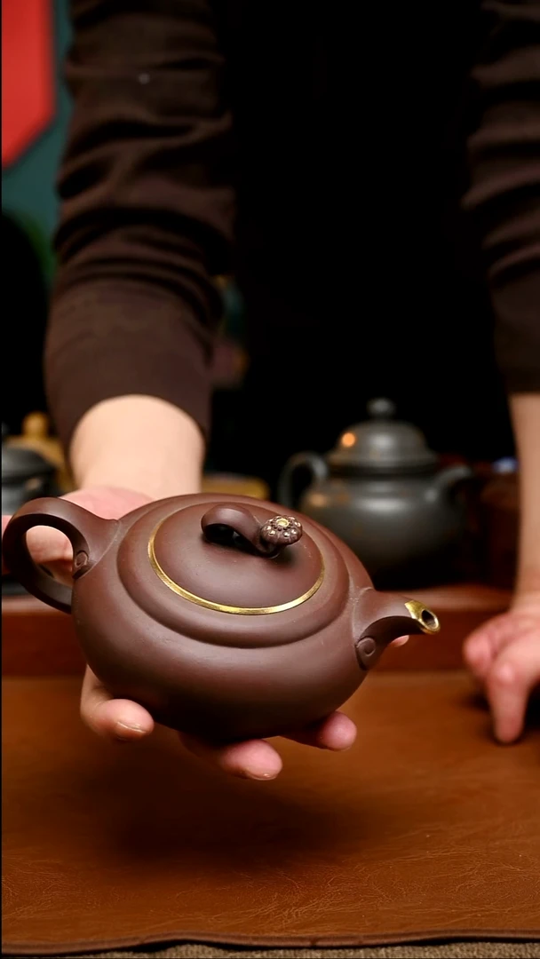 紫砂茶宠精工FJK烫金如意645