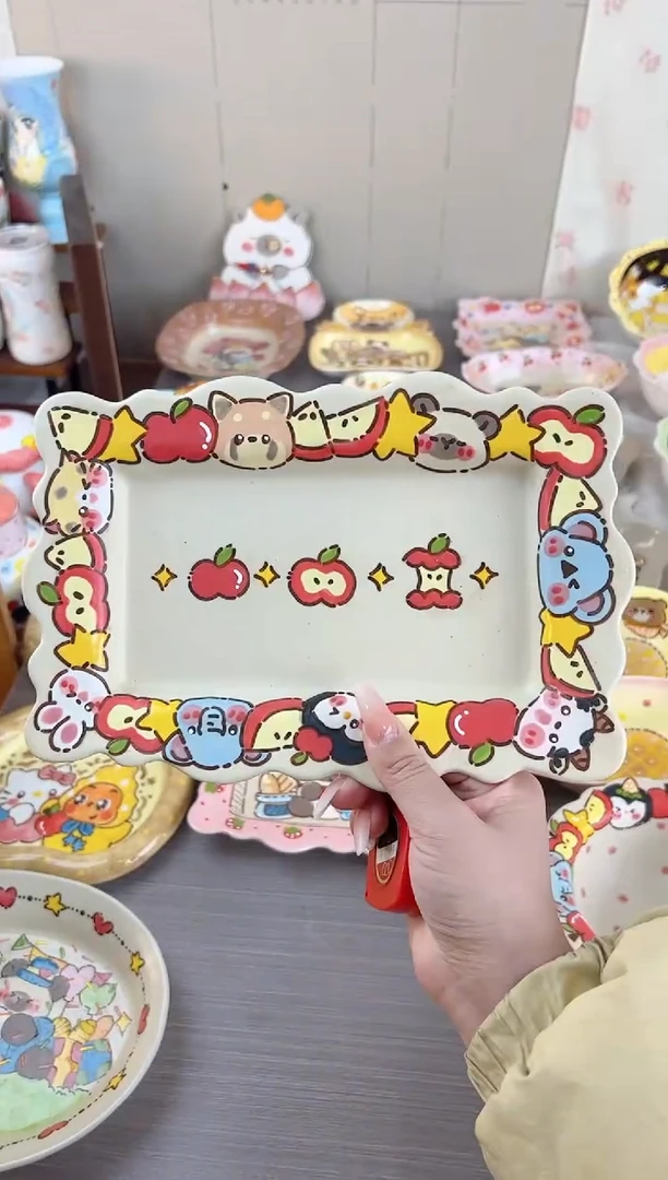 摆件陶景德镇陶瓷手绘微瑕