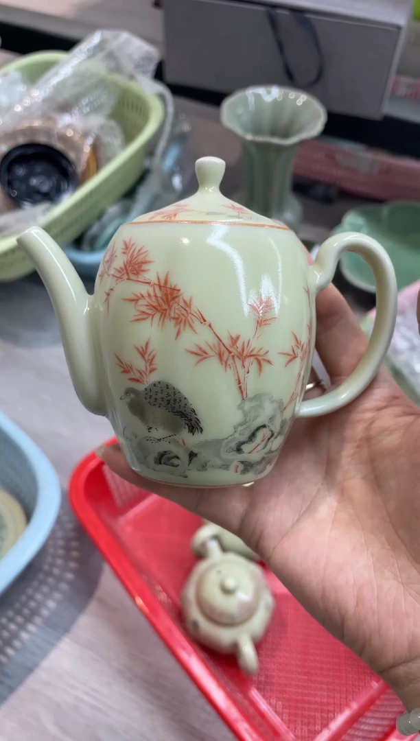 瓷手工彩绘 微暇特价 慧仙青瓷 特价福利大促