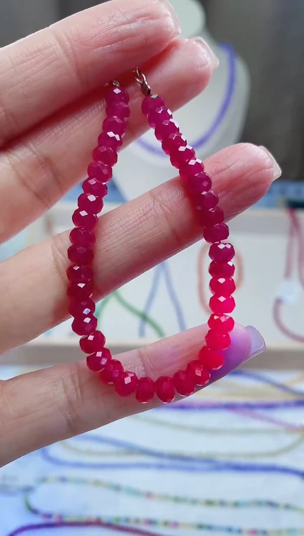 【闪购商品】红宝石手链银S925镶嵌诗颜甄选珠宝SYZB61