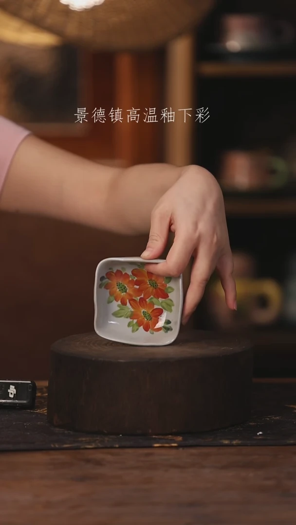 陶瓷景德镇高温釉下手绘陶瓷599
