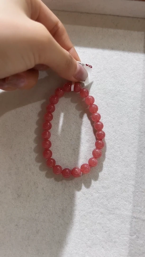 菱锰矿（红纹石）未镶嵌手串ZW1438红纹石手链7+多样性发一