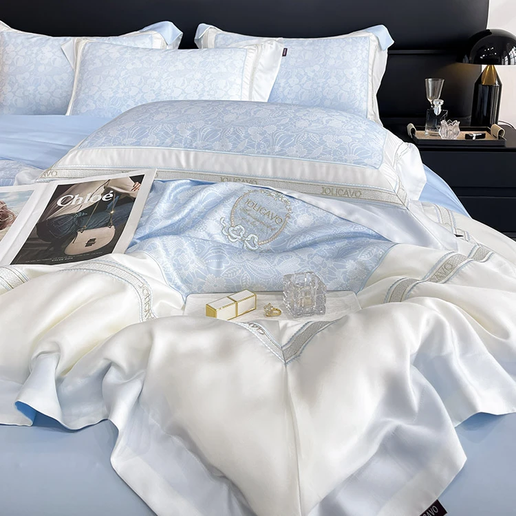 高级A类兰精天丝四件套夏季凉感被套丝滑裸睡床单笠轻奢床上用品