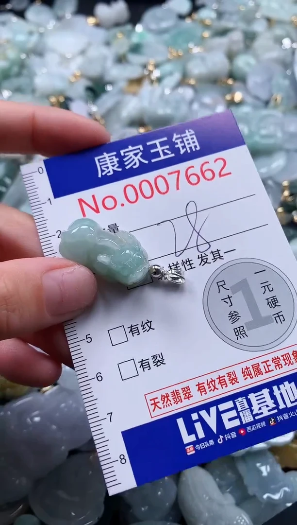 翡翠未镶嵌吊坠(不含链)7662
