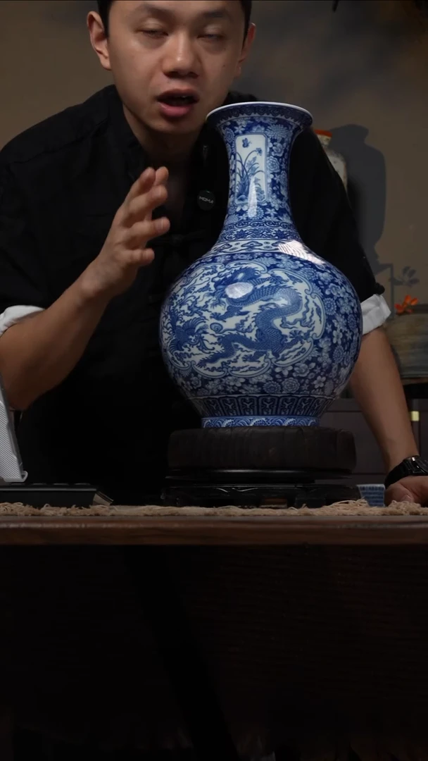 摆件WN问泥景德镇陶瓷花瓶摆件