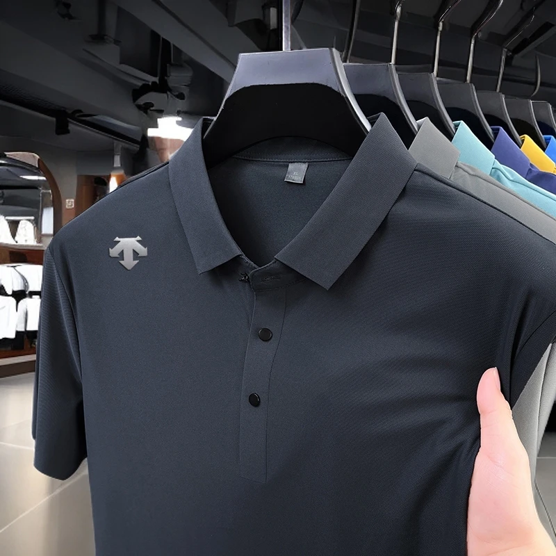 【李李】【DD_POLO】高奢舒适冰丝时尚翻领高定奢品休闲男女polo衫