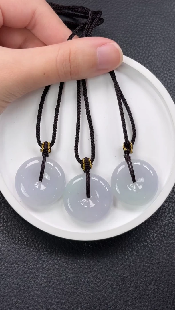 翡翠未镶嵌颈饰YM1201-3紫扣多样性发1件