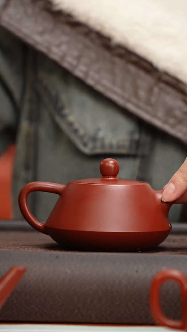 【闪购商品】紫砂茶壶朱泥光素柱础175cc