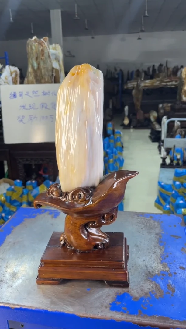 未镶嵌摆件硅化玉9