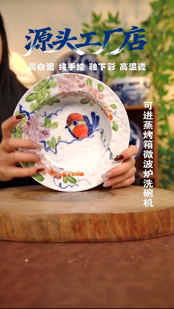 摆件白泥景德镇手工手绘陶瓷【食品级】030