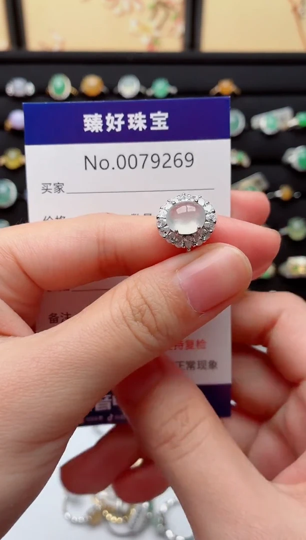 银S925镶嵌戒指翡翠.