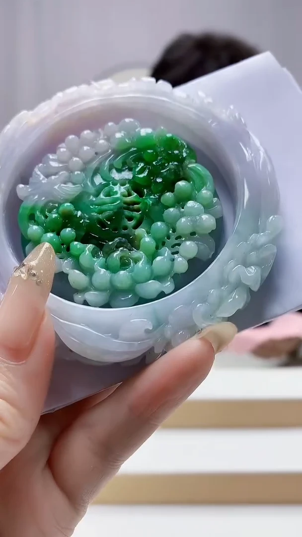 未镶嵌定制翡翠4688DD-毛货套镯（59圈）91