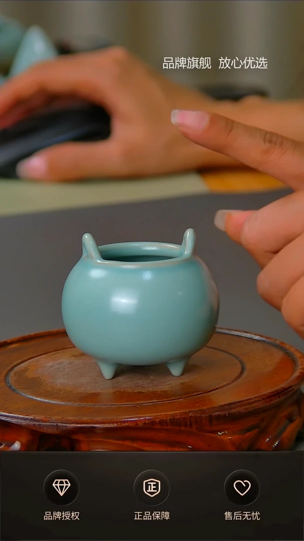 【闪购商品】仿古支钉小胖香炉不完美简装