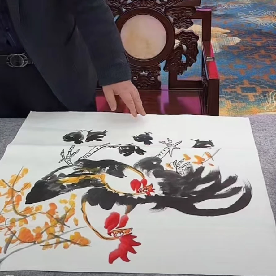 橱窗展示/大志文化WH/崔晓军老师/宣纸国画 /带证书