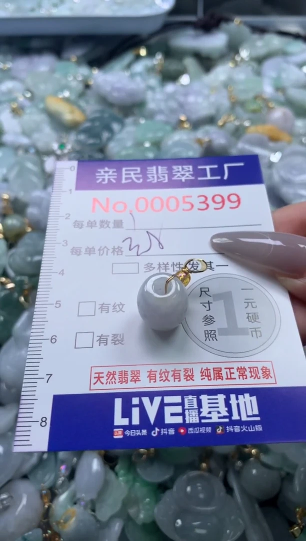 吊坠(不含链)未镶嵌翡翠5399