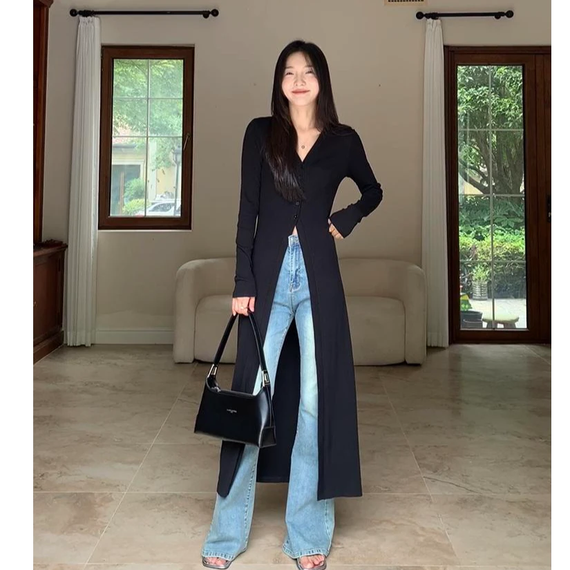 高级感网红洋气炸街秋装新款女装外套气质外搭披肩设计感v领上衣