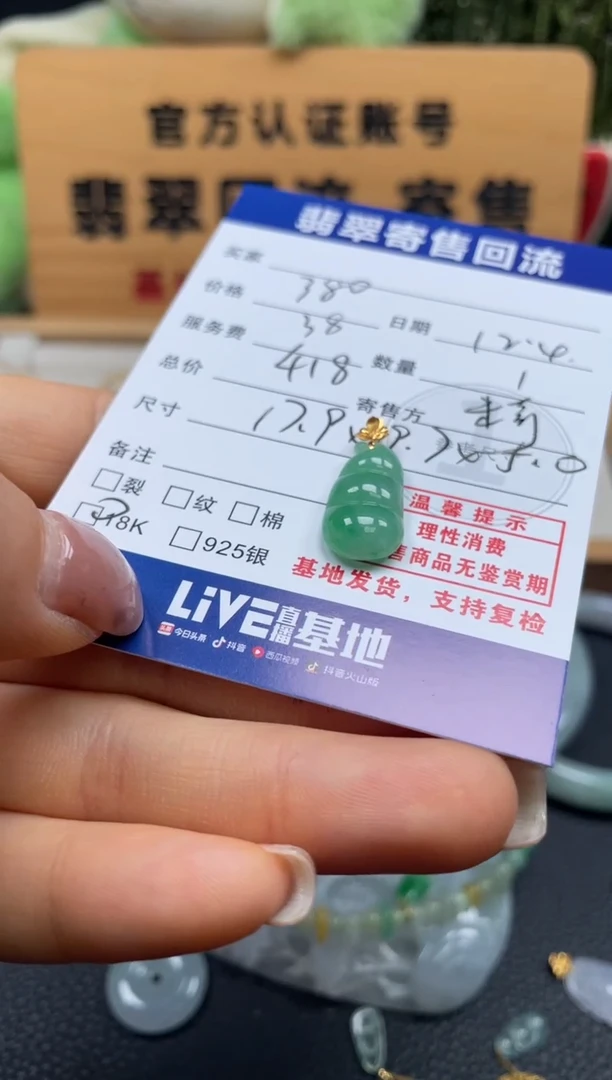 颈饰18K金镶嵌翡翠10151396