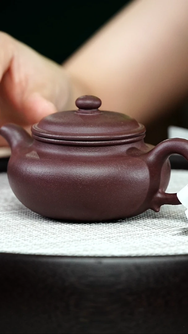 紫砂茶叶罐仿古-紫泥-150cc