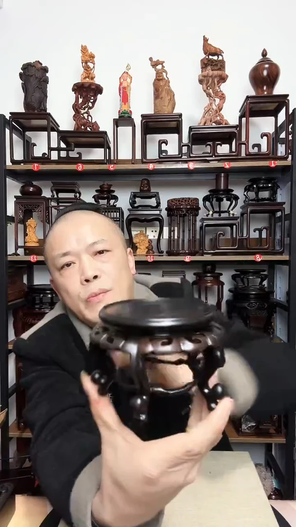 紫砂底座木内径10高8.5