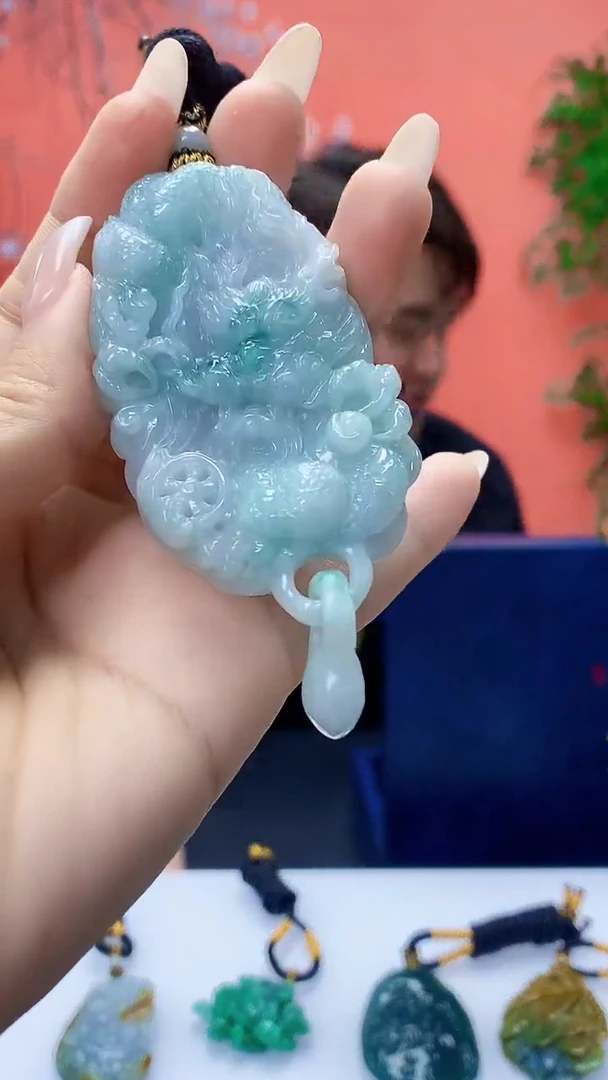 未镶嵌定制翡翠5060ty-毛货挂件94