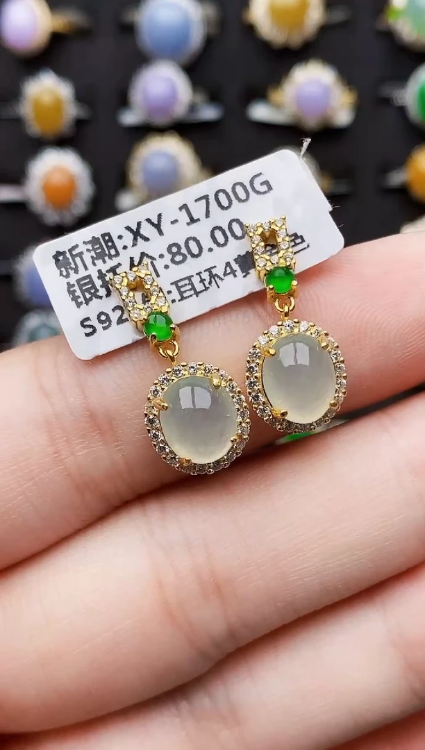 银S925镶嵌戒指翡翠3052