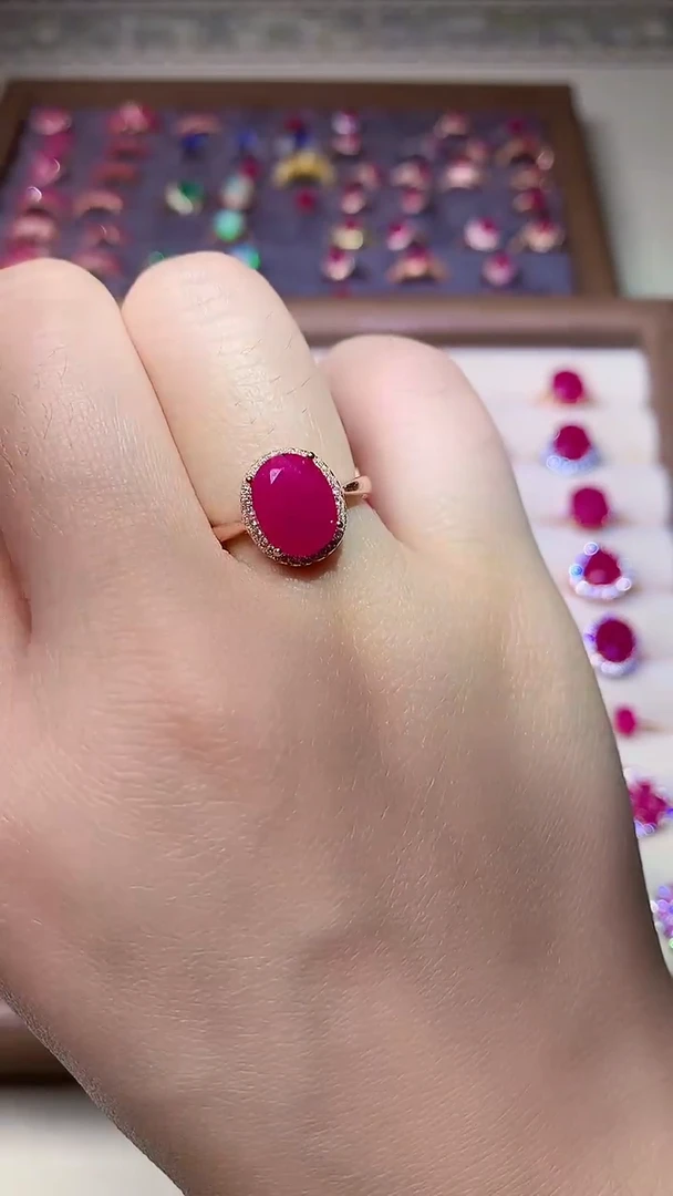 【闪购商品】红宝石戒指银S925镶嵌000