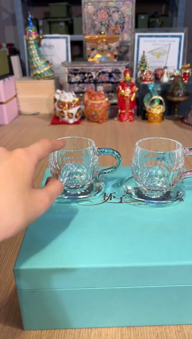 【闪购商品】杯82绿松粉钻摩卡对杯