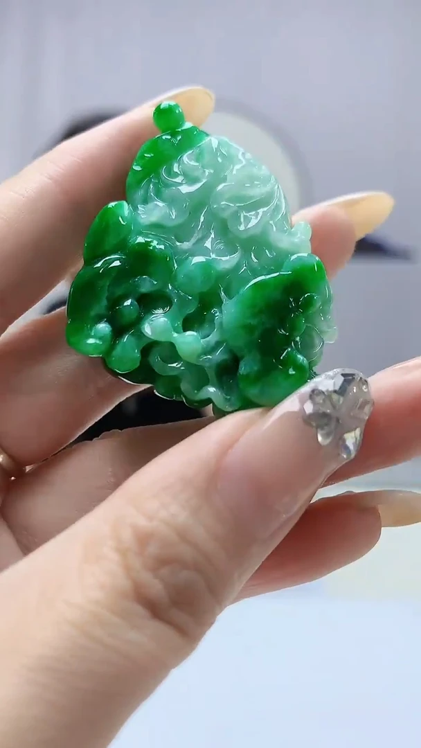 定制翡翠未镶嵌4902DD-毛货挂件96