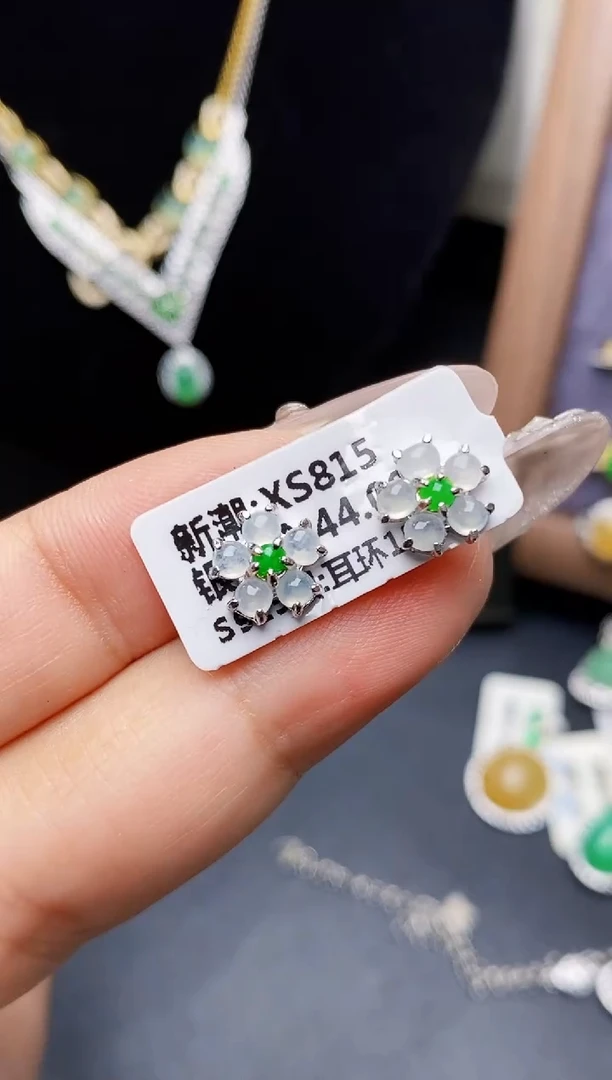 银S925镶嵌戒指翡翠1579