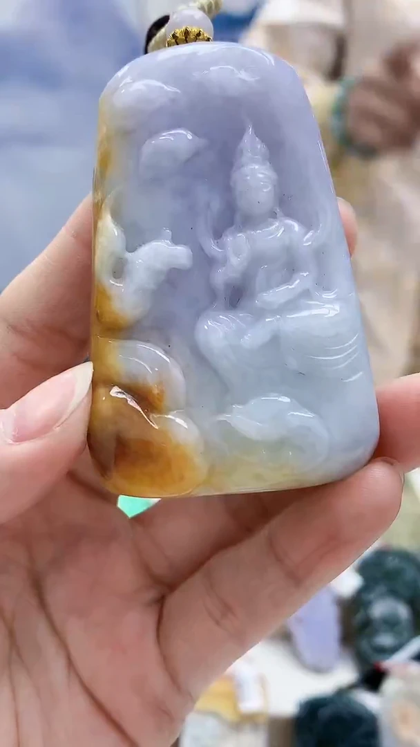 未镶嵌定制翡翠4812lr-毛货挂件75