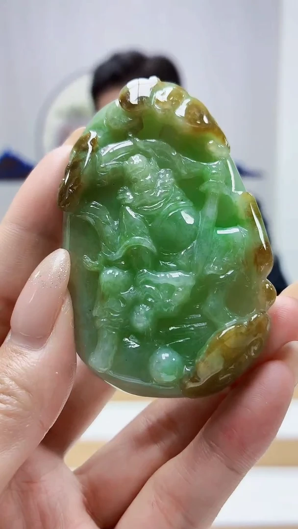 未镶嵌定制翡翠4917MM-毛货挂件13