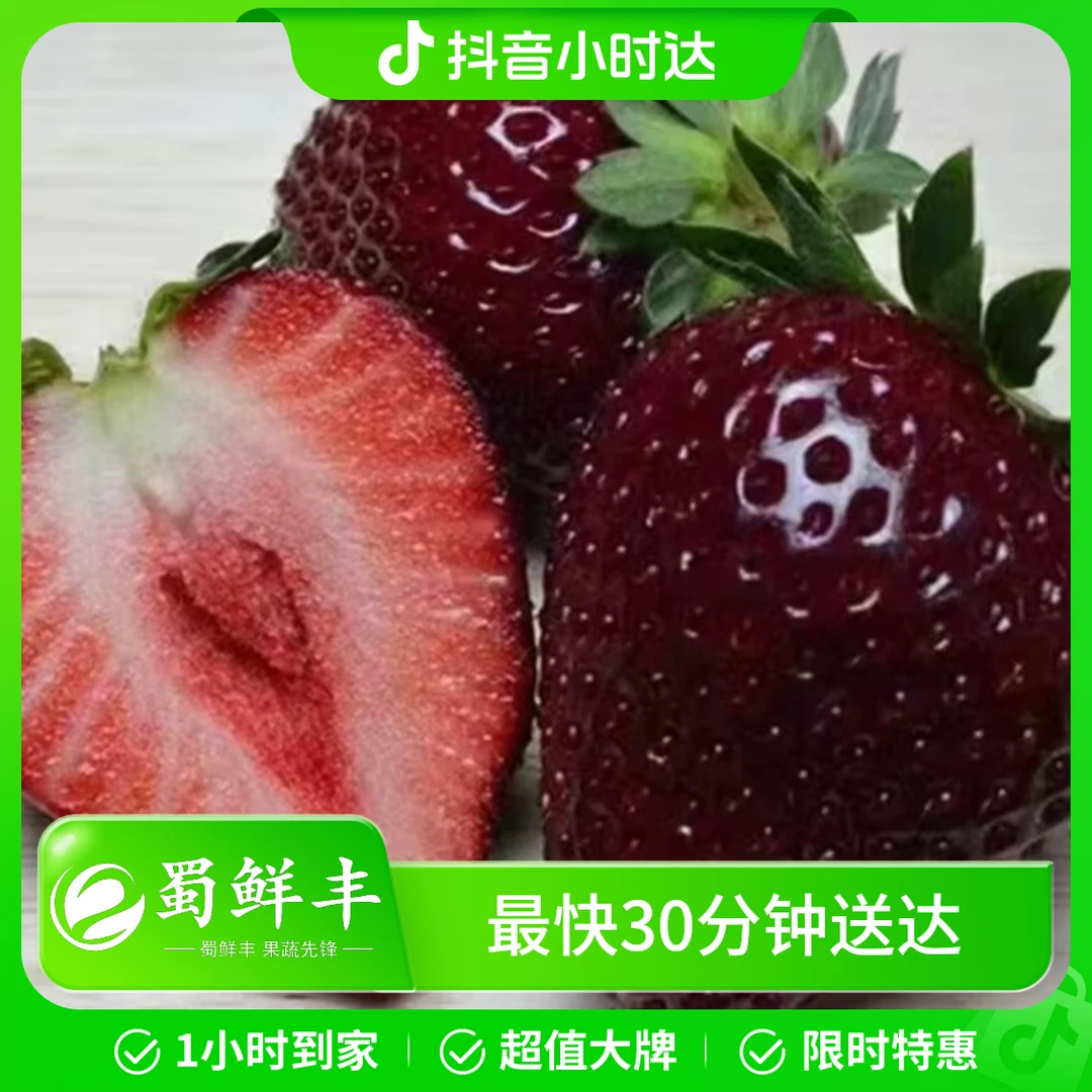 攀枝花中坝 黑珍珠草莓 约500g/份