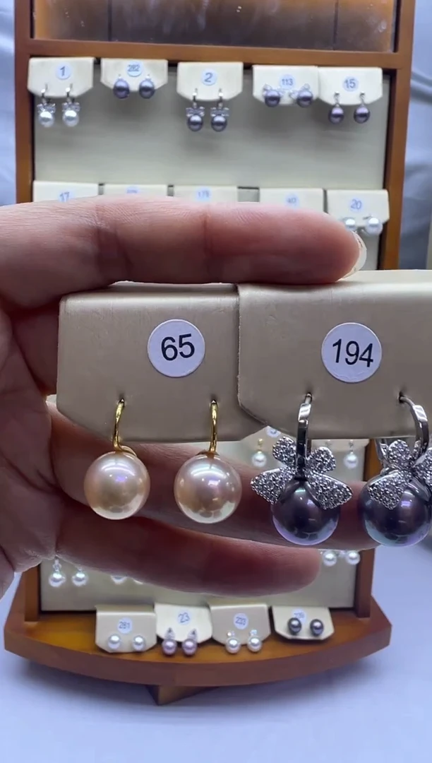 未镶嵌耳饰淡水珍珠65+194