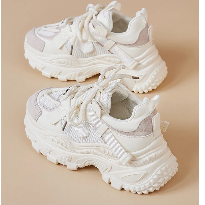 W241065厚底老爹鞋女款2024新款运动鞋小个子增高鞋