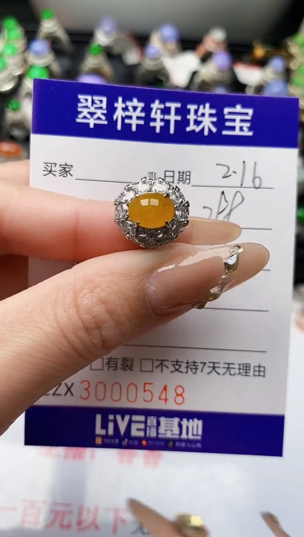 【闪购商品】翡翠戒指银S925镶嵌/0548
